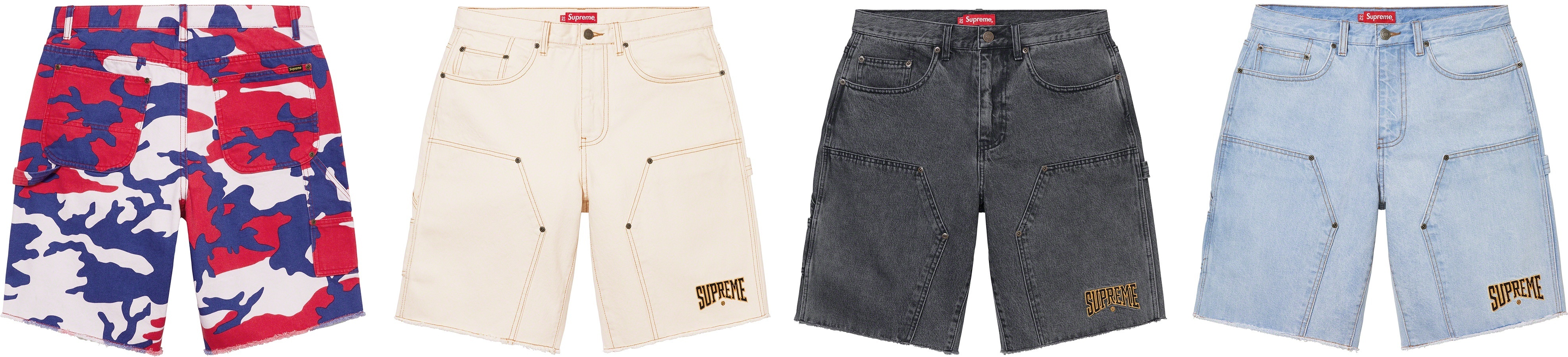 Cutoff Double Knee Denim Painter Short